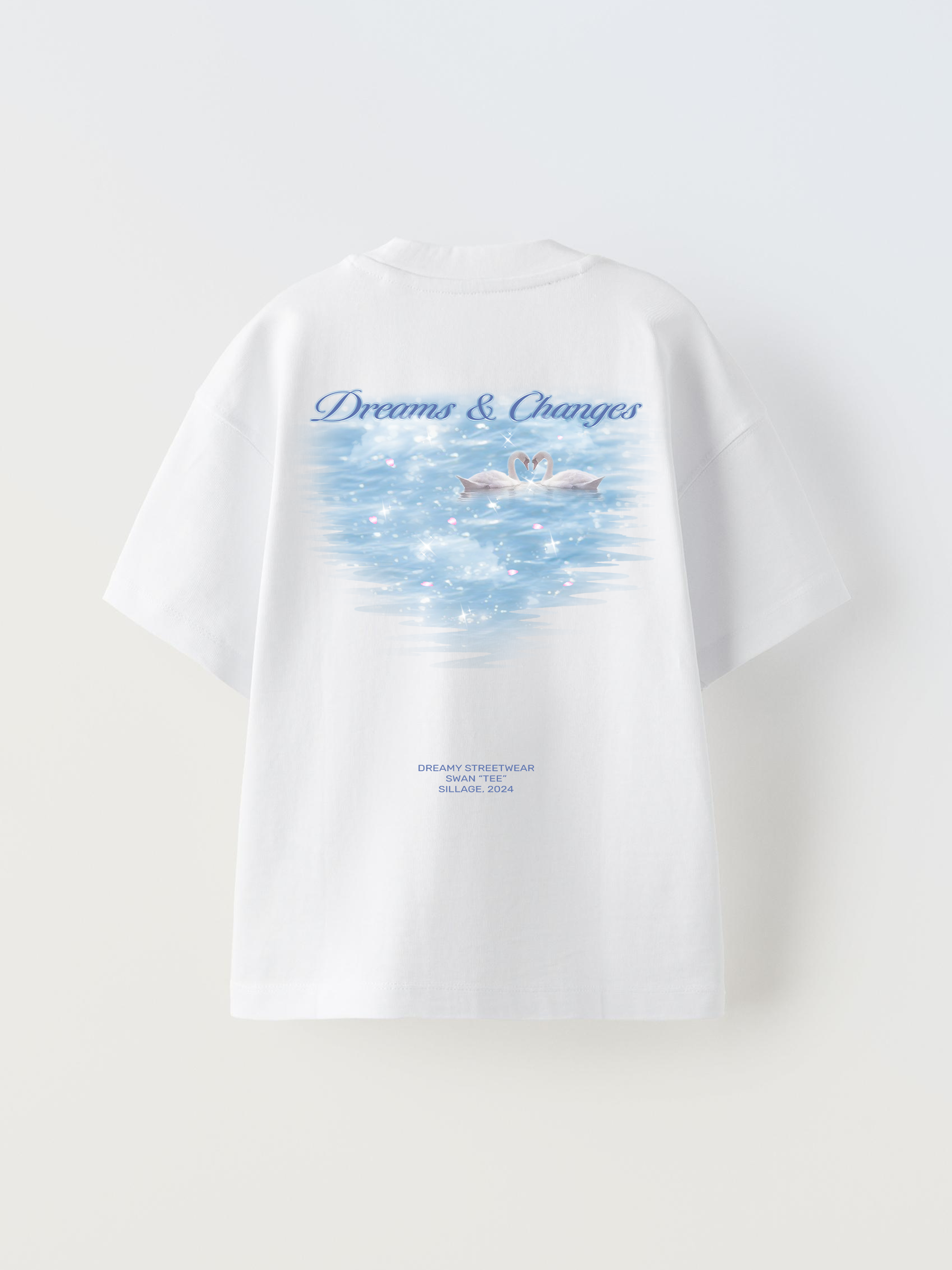 Dreamy Swan Design oversize Tshirt